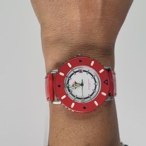 Rare Levi Strauss & Co. Sport Watch Vintage Red Leather